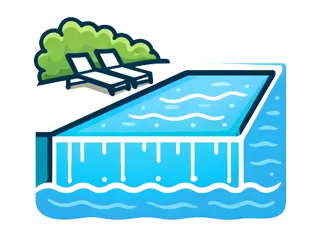 Piscine à débordement